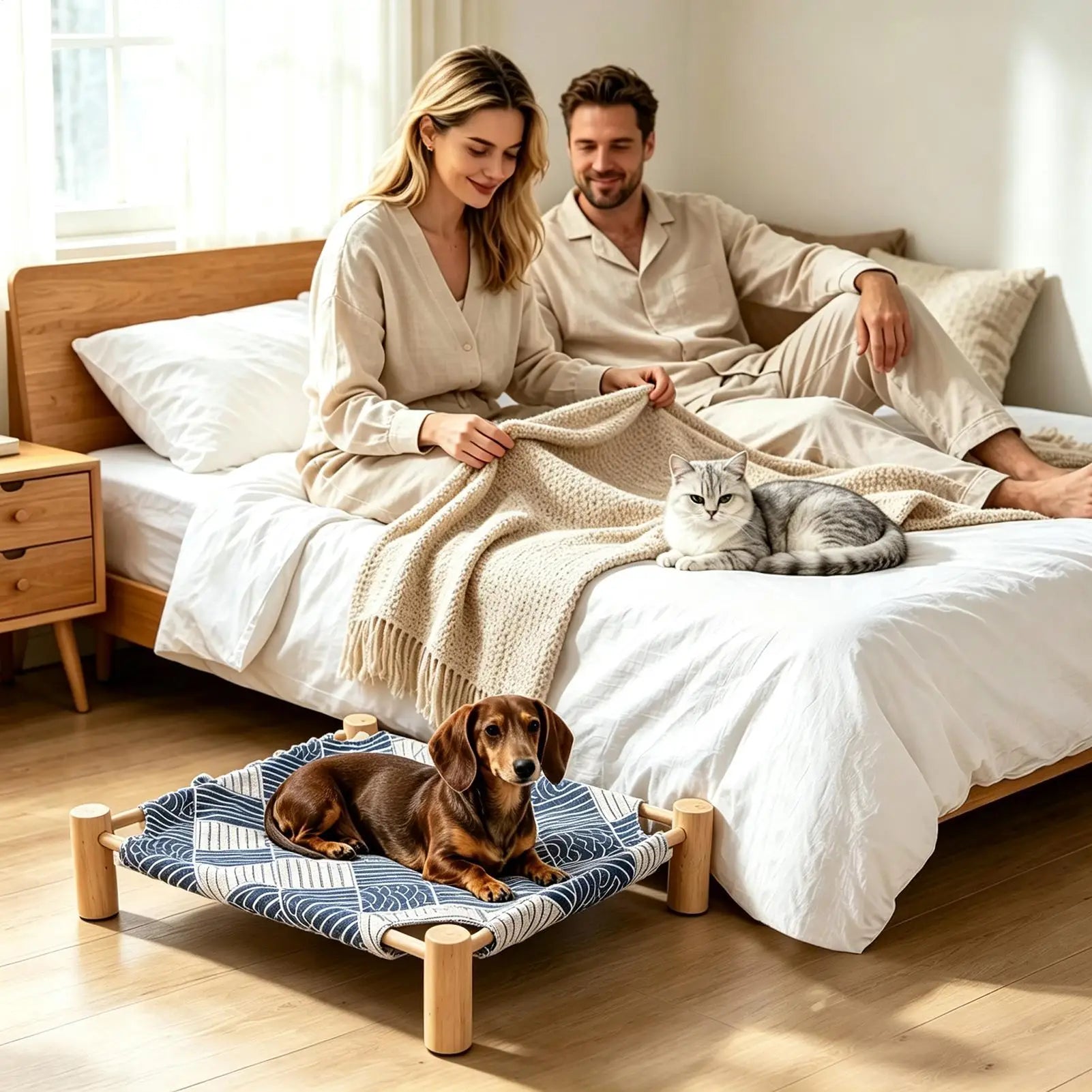 Elevated Dog Bed Raised Reversible Portable Breathable Washable Detachable Summer Cool Cot For Puppy Home Cage Crate Kennel Sofa Zpaxo