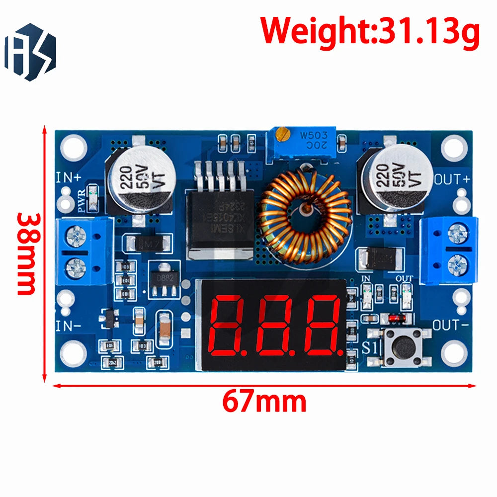 XL4015 Step-down Converter Board 5A 75W Power Buck Module 4V-38V Zpaxo