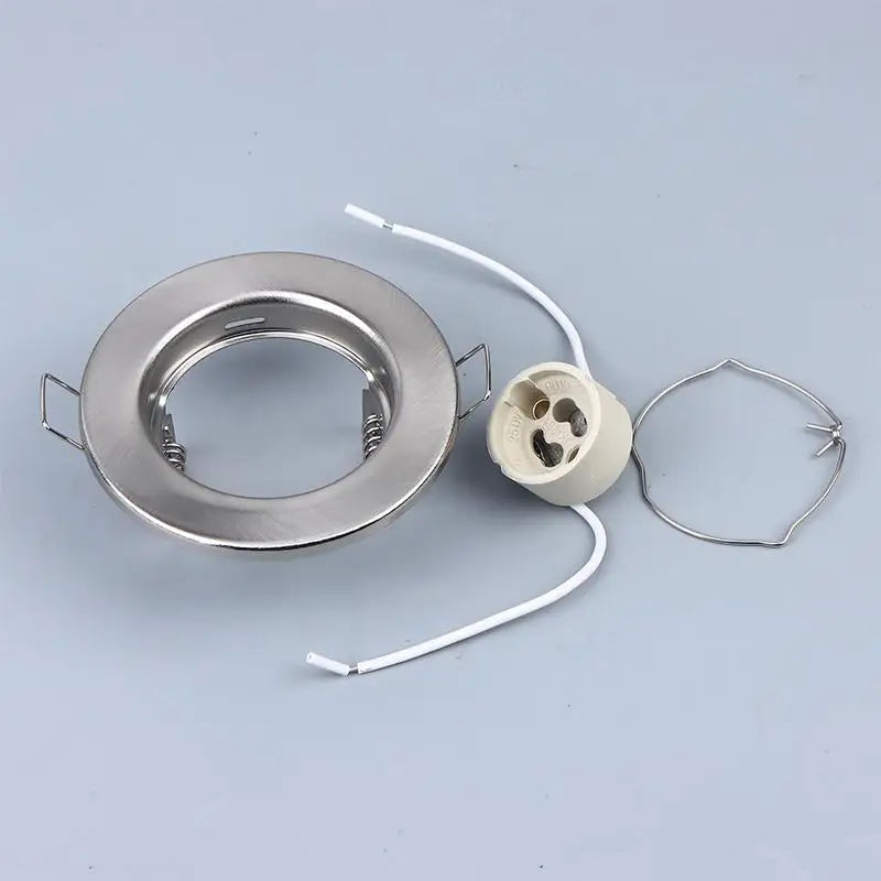 LED Downlights Frame Round Fixture Adjustable Downlight Led Holders Cutout For MR16 GU10 Bulb Holder Recessed LED Spot Light Zpaxo A1