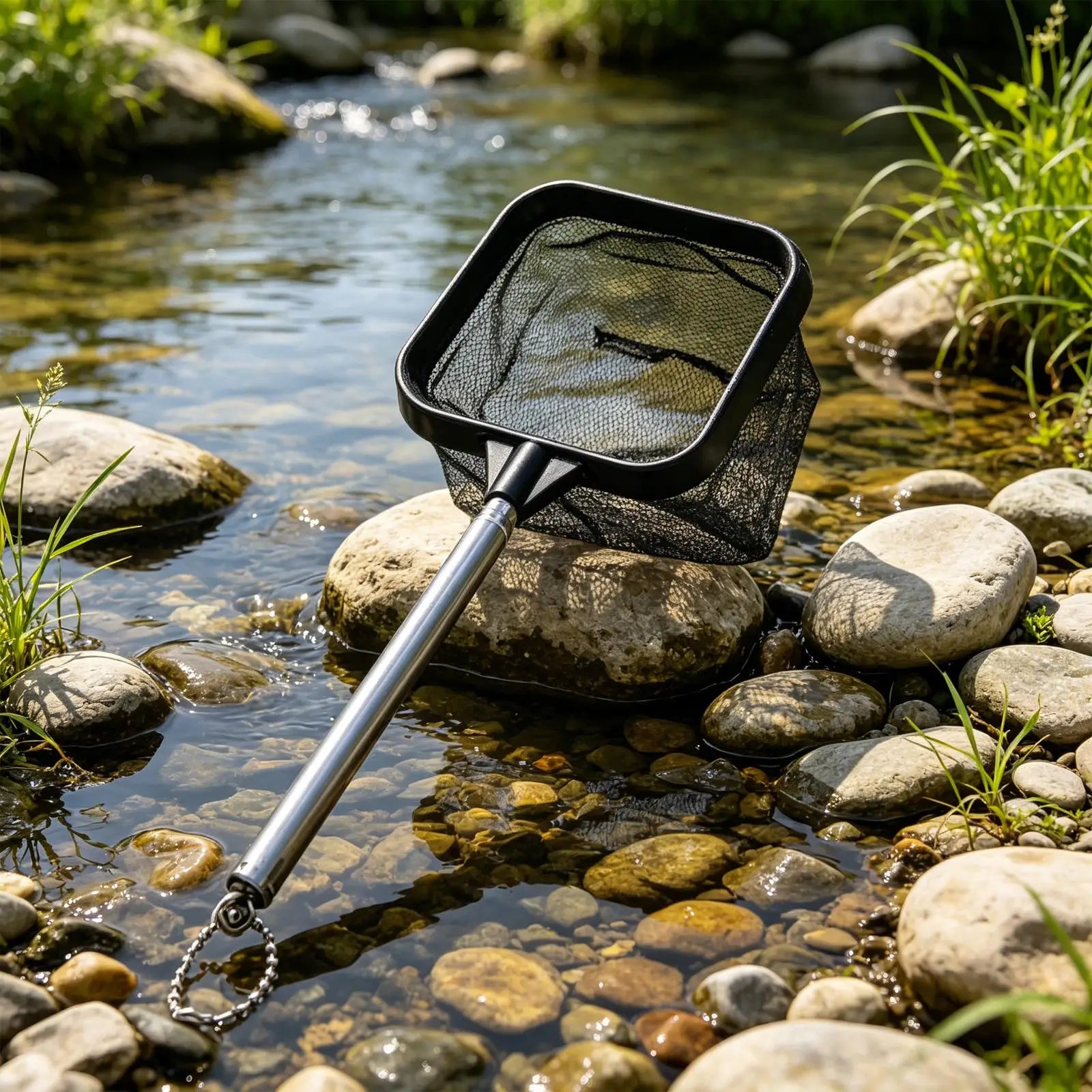 Extendable Long Handle Fine Mesh Net Aquarium Fish Skimmer Pond Pool