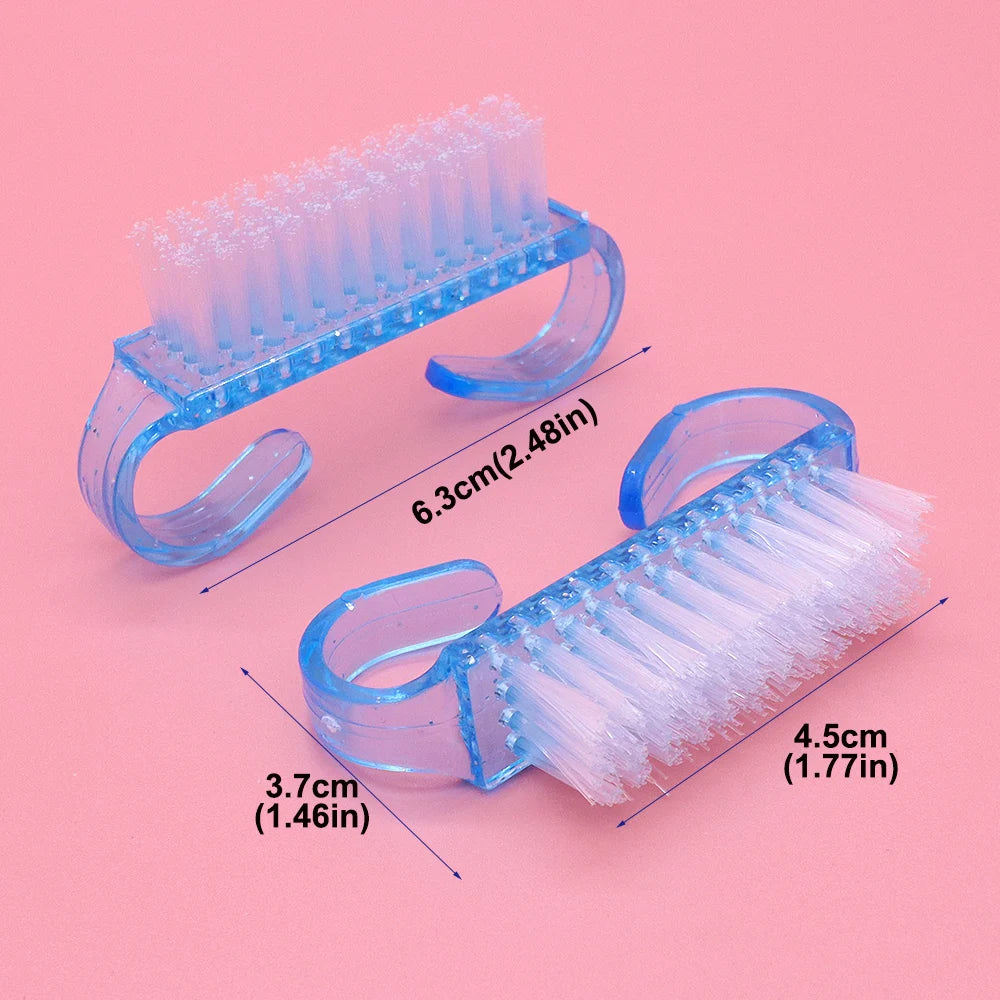 10 Acrylic Nail Art Brushes 4 Colors Manicure Tool Soft Dust Removal