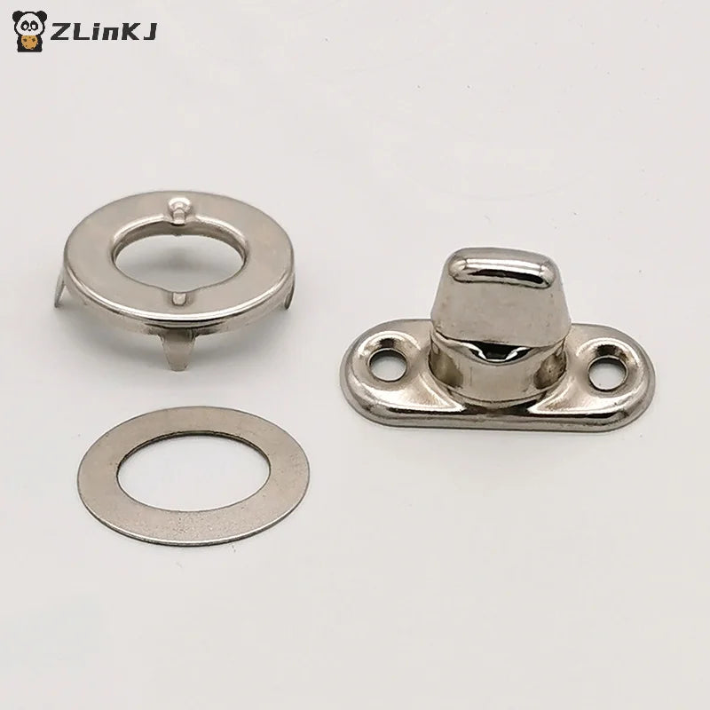 5/10/20 Sets Screw Base Snaps Turn Button Boat Cover Enclosure Eyelet Canvas Snap Fastener Silver Zpaxo