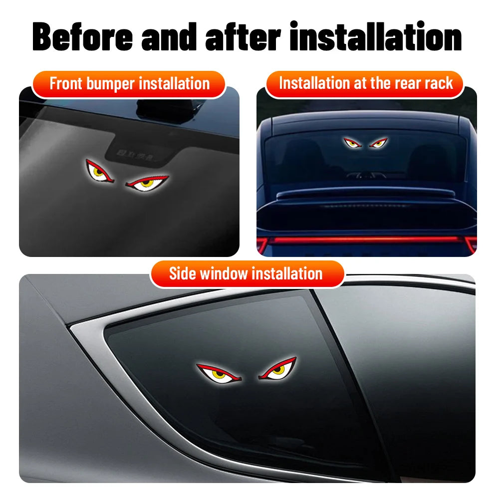 Blinking Animated Sun Magic Eye Car LED Light Dynamic Decorative Lamp