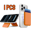 Strong Magnetic Leather Wallet with Hide Stand Case for Magsafe for IPhone 15PM 14 13 Pro Max Mag Safe Card Holder Pocket Cover Zpaxo Orange-1pcs