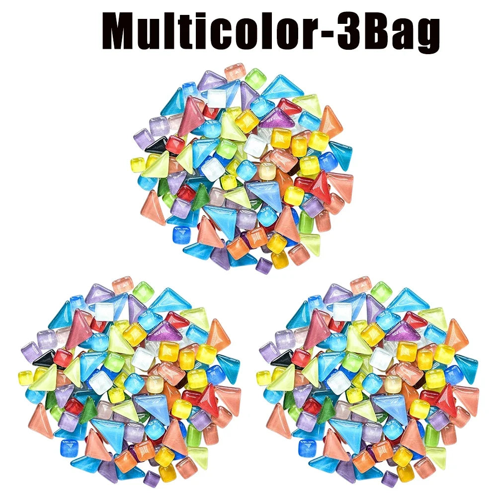 Colorful Bulk Crystal Mosaic Art Diy Glass Tile Craft Ceramic Tiles Zpaxo 200g-3Bags