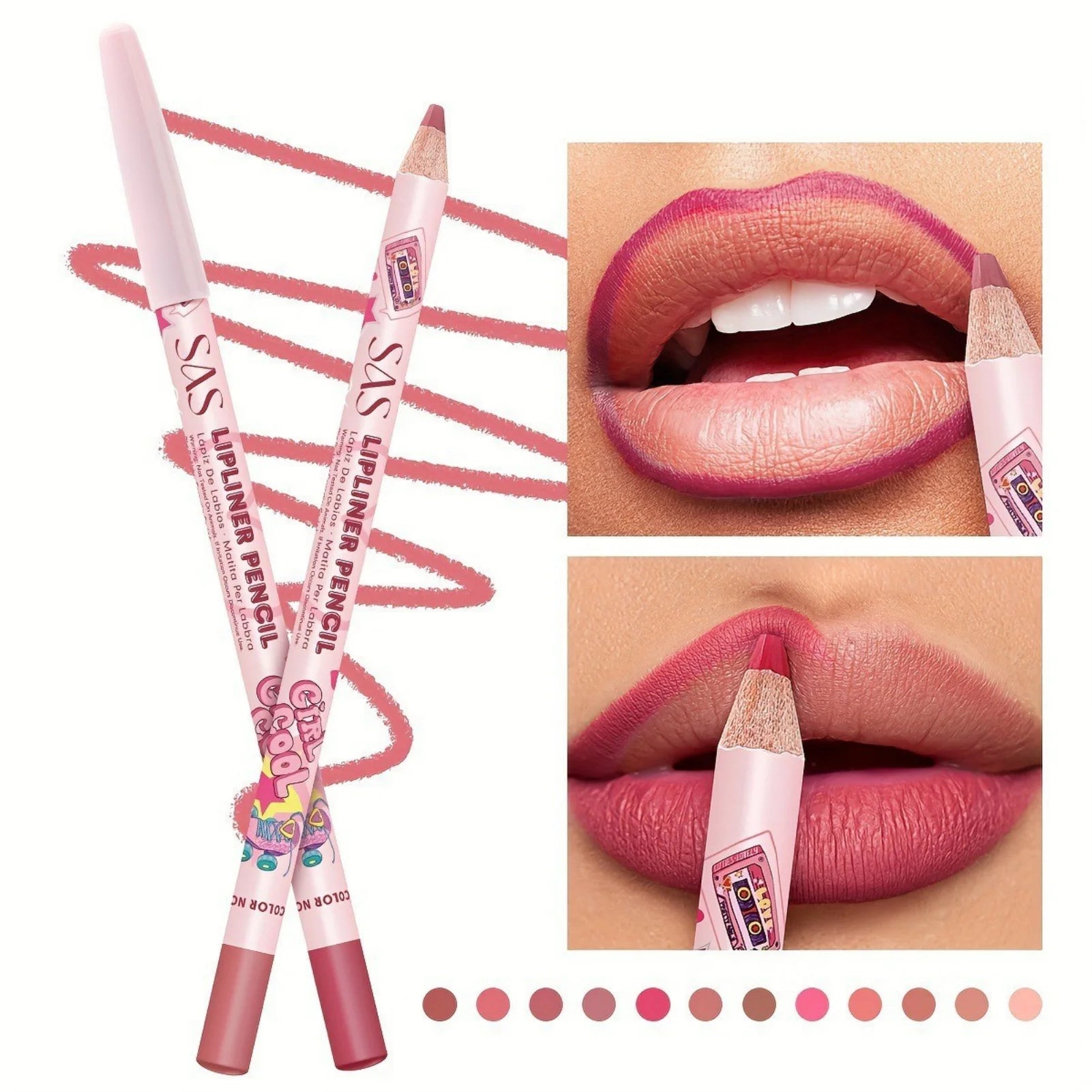 Matte Lipliner Waterproof Moisturizing Long-lasting Non-stick