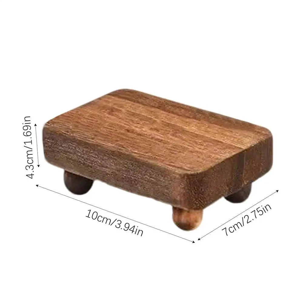 Wooden Display Stand Square Wood Modern Stylish Home Decoration