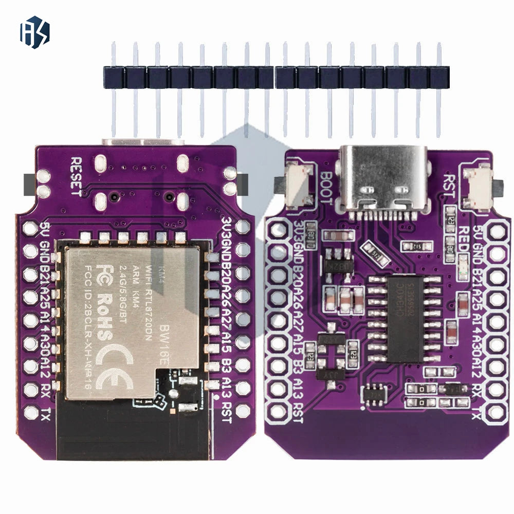 RTL8720DN Dual Band WiFi 5.0 Bluetooth BLE Module MINI BW16 2.4ghz with 5ghz wlanDevelopment Board for arduino Zpaxo