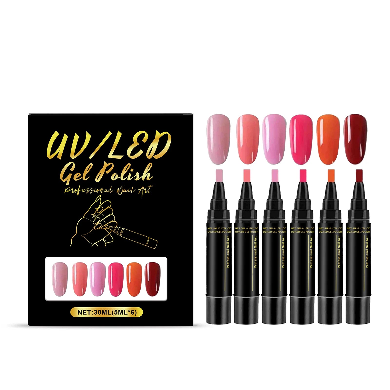 6-Color Nail Art Pens Set – Quick Dry, Waterproof & High Pigment Nail Art Pen Set Zpaxo SET 1