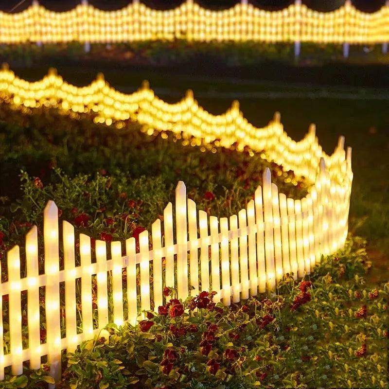Solar Fence Lights Outdoor Waterproof LED Courtyard Garden Lawn Zpaxo Warm 8 nets Solar China Mainland