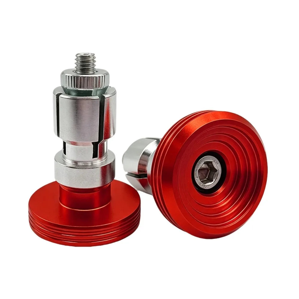 CNC Aluminum Alloy Motorcycle Handlebar End Plugs Shock-absorbing Zpaxo Red