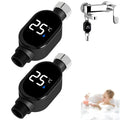 Black Bathroom Led Display 0℃~99℃ Home Water Shower Thermometer Water Accurate Temperature Measurement Meter Bathroom Zpaxo 2Pcs