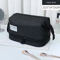 Large Capacity Cosmetic Bag Double Layer Toiletry Makeup Organizer