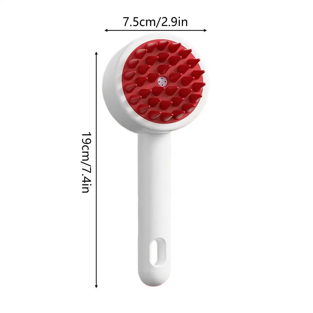 Pet Bath Brush Cat Bathing Grooming Spray Hair Removal Comb Dogs Cats Zpaxo Red China Mainland