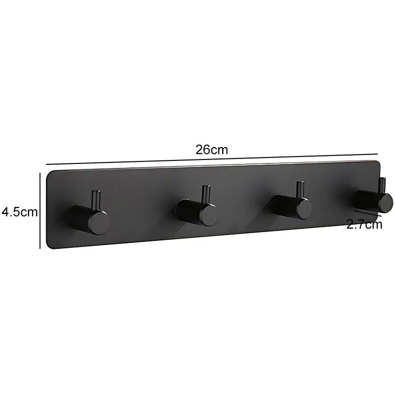 Stainless Steel Self-adhesive Hooks Towel Holder Coat Strong Hardware