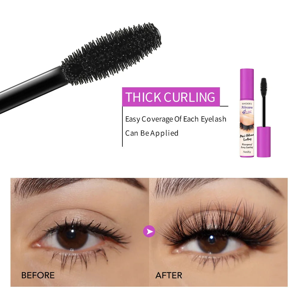 4D mascara is long-lasting, slender, curled and dense, waterproof, sweat-proof and non-smudging. Zpaxo