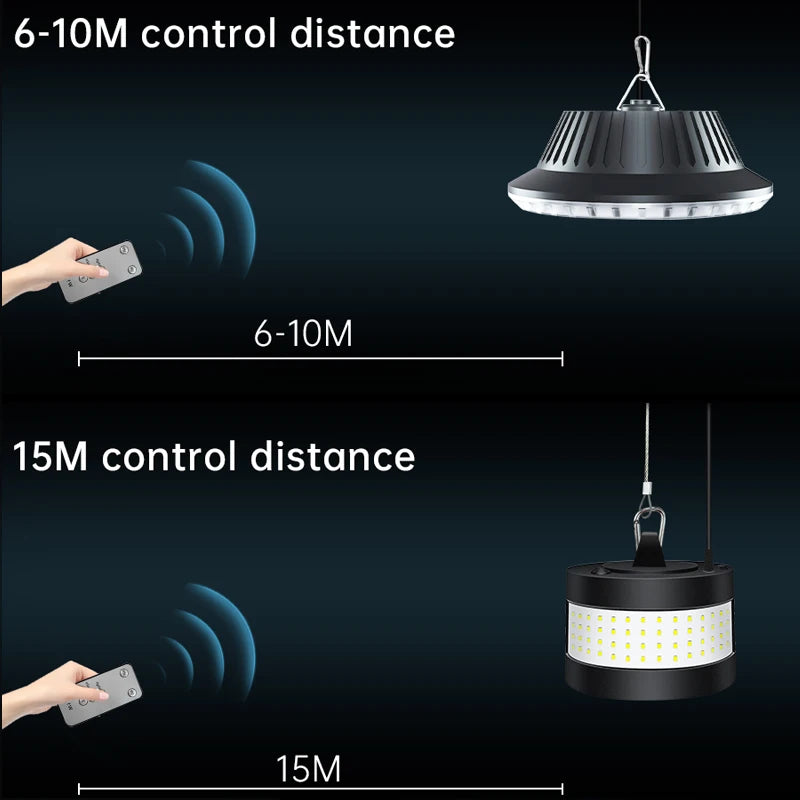 Solar Pendant Light Motion Detector Outdoor 5M Cord Detached Indoor Zpaxo
