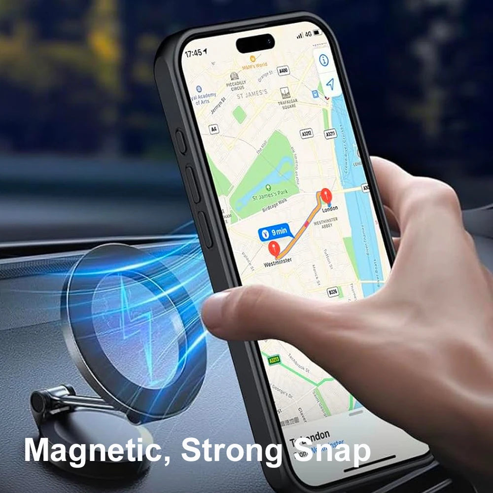 UYUXIO Magnetic Mobile Phone Case Kickstand Iphone 17 Max 16 15 14 13