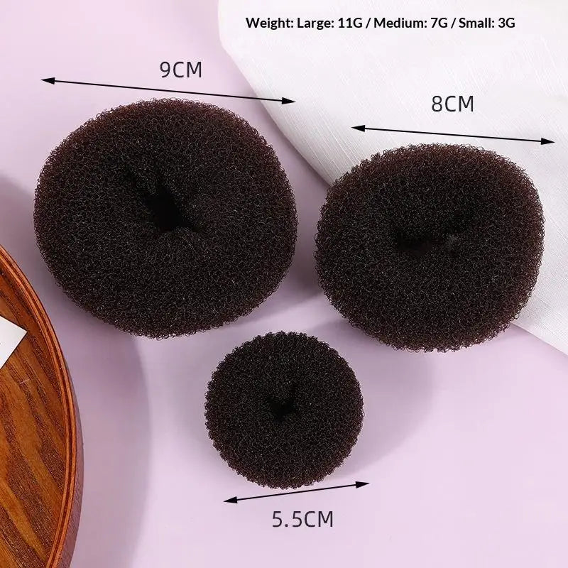 Foam Sponge Donut Hair Bun Maker 3 Colors Lightweight Clip Women Zpaxo