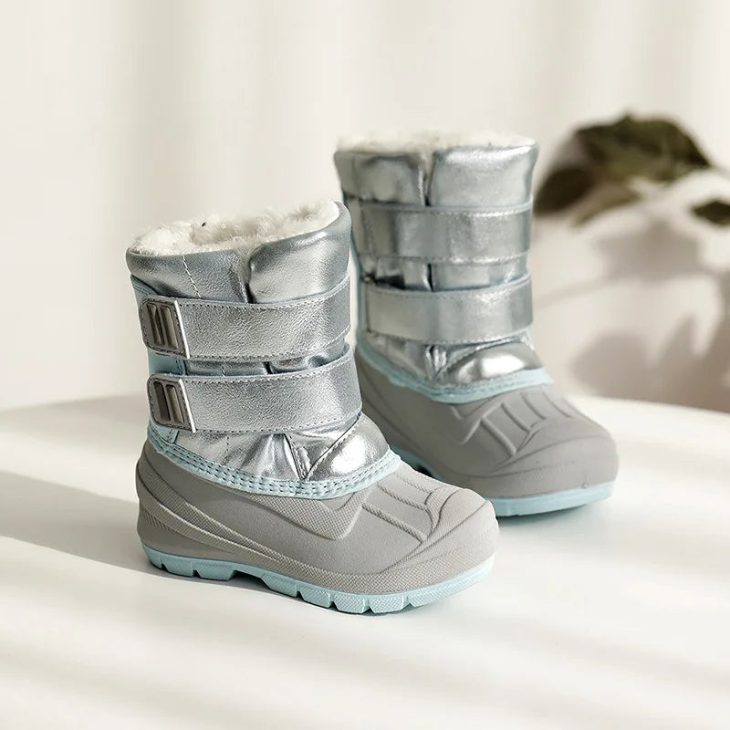 Girls Unicorn Snow Boots Waterproof Slip Resistant Cold Weather Shoes Zpaxo