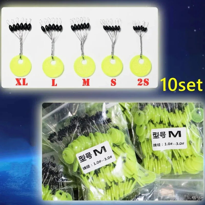 Rubber Oval Stopper Space Beans – Fishing Float Bobber Set