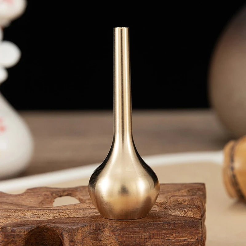 Nordic Mini Pure Copper Vase Plated Golden Flower Home Decoration