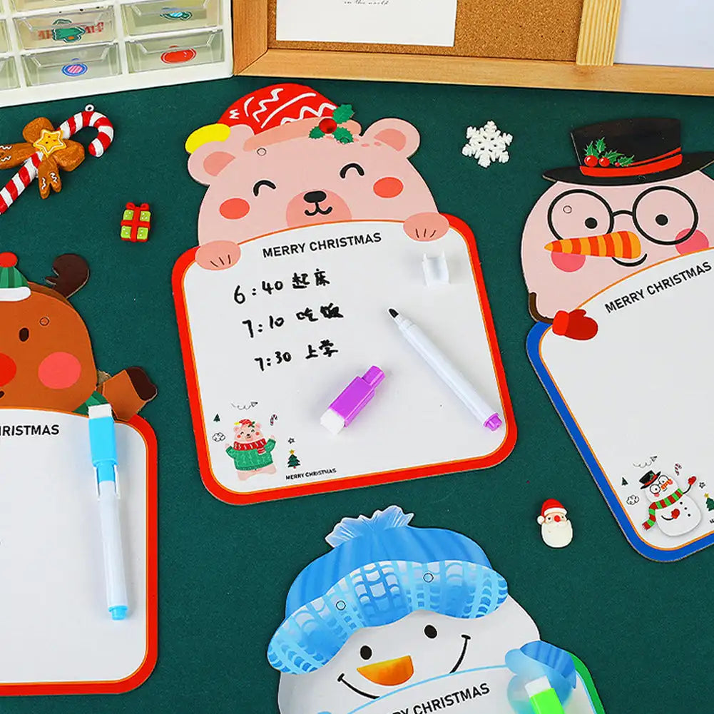 Kids Christmas Double-Sided Reusable Whiteboard – Cartoon Animal