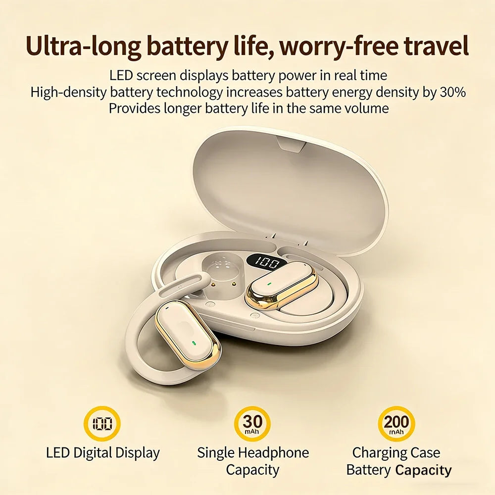 KEBIDUMEI Open-ear Earphones Ear Hook Bluetooth 5 4 Headphones IPX6