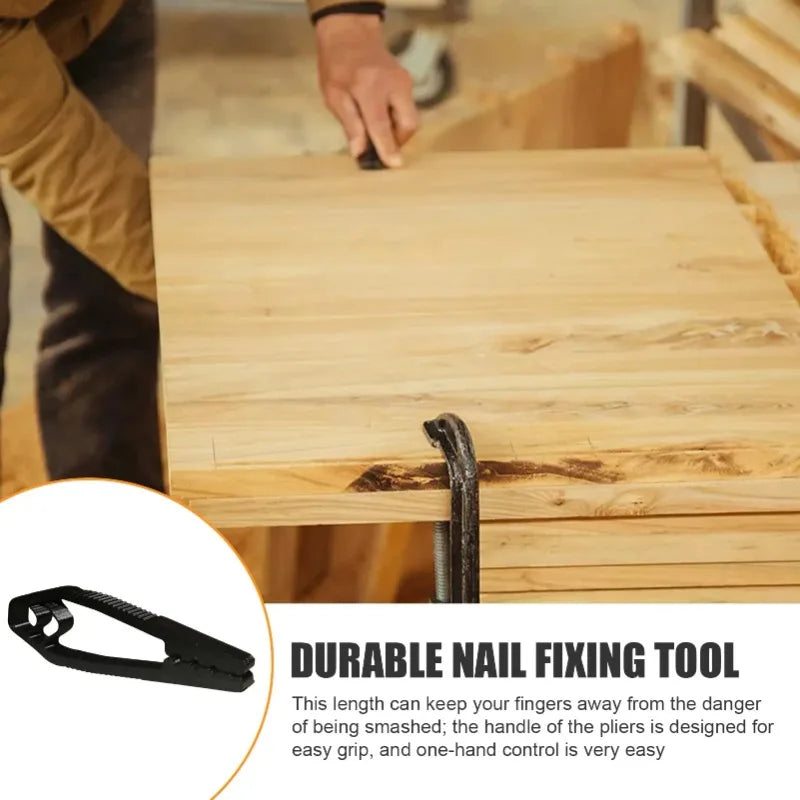 Nail Fixer Creative Tool Woodworking Nail Fixer Plastic Sliding Joint Pliers Protect Fingers for Maintenance Nail Fixing Tools Zpaxo