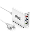 160W Multi-Port USB-C Fast Wall Charger – iPhone & Samsung USB Wall Charger Zpaxo US White