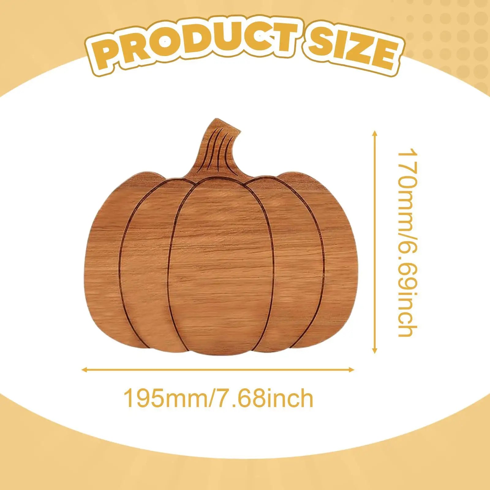 Pumpkin Shaped Wooden Cutting Board & Charcuterie Serving Tray Novelty Serving Board Zpaxo