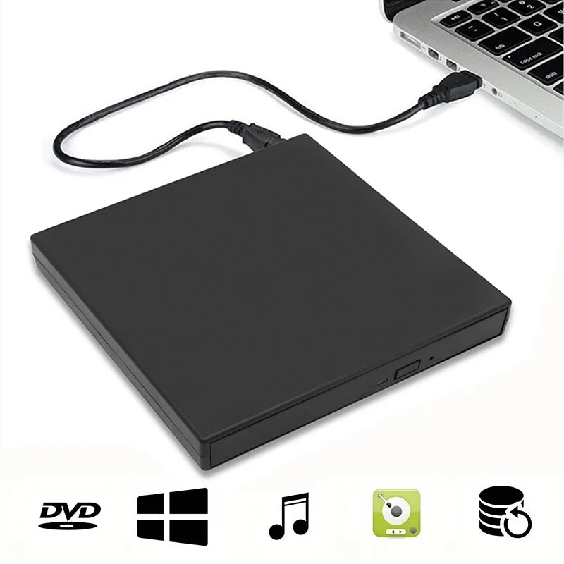 USB External DVD CD Disc Burner Combo Drive Reader PC Computer Player Optical Drives For Windows 7/8/10/XP Laptops PC DVD Burner Zpaxo