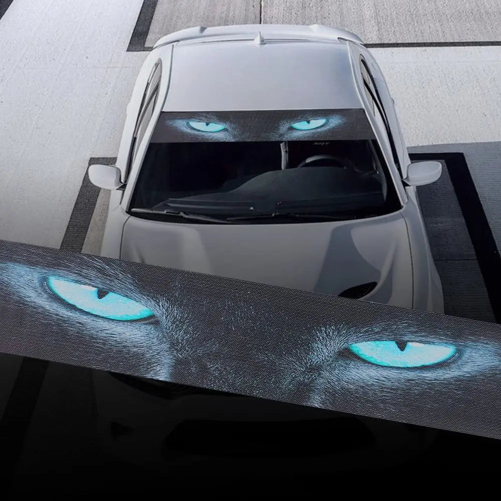 Car Front Windshield Stickers 3D Stereo Effect Window Sunscreen Auto Zpaxo