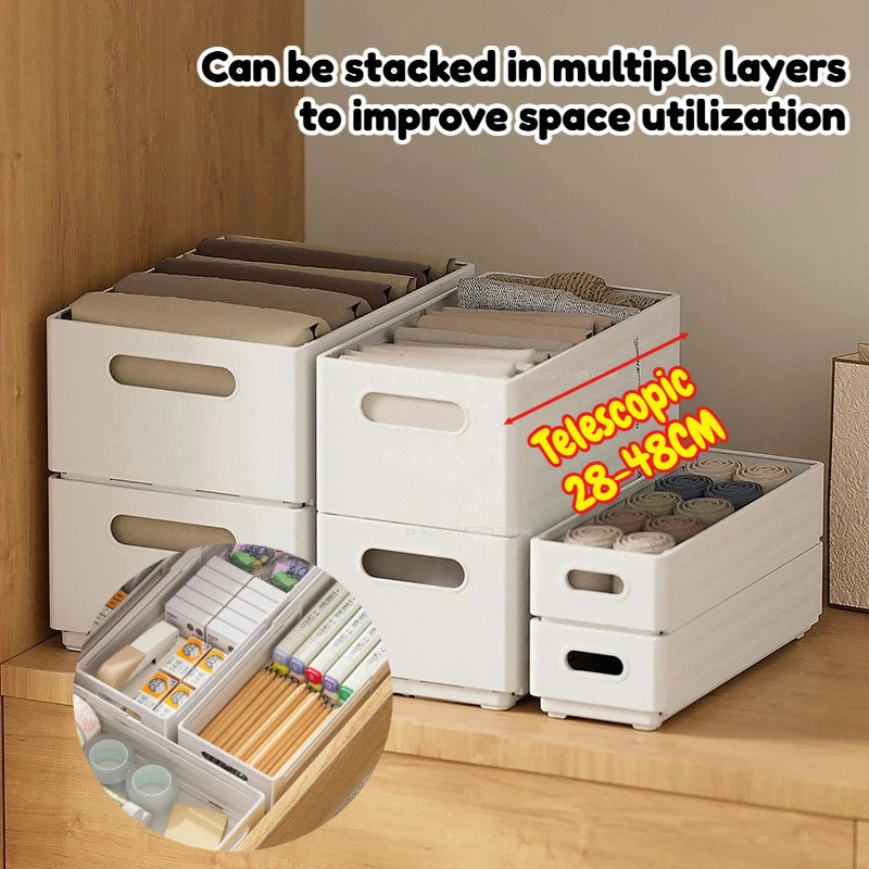 Storage Box Clothes Storage Organizer Folding Box Cap Organizer Under Bed Storage for Socks Ties Underwear Space-Saving Zpaxo