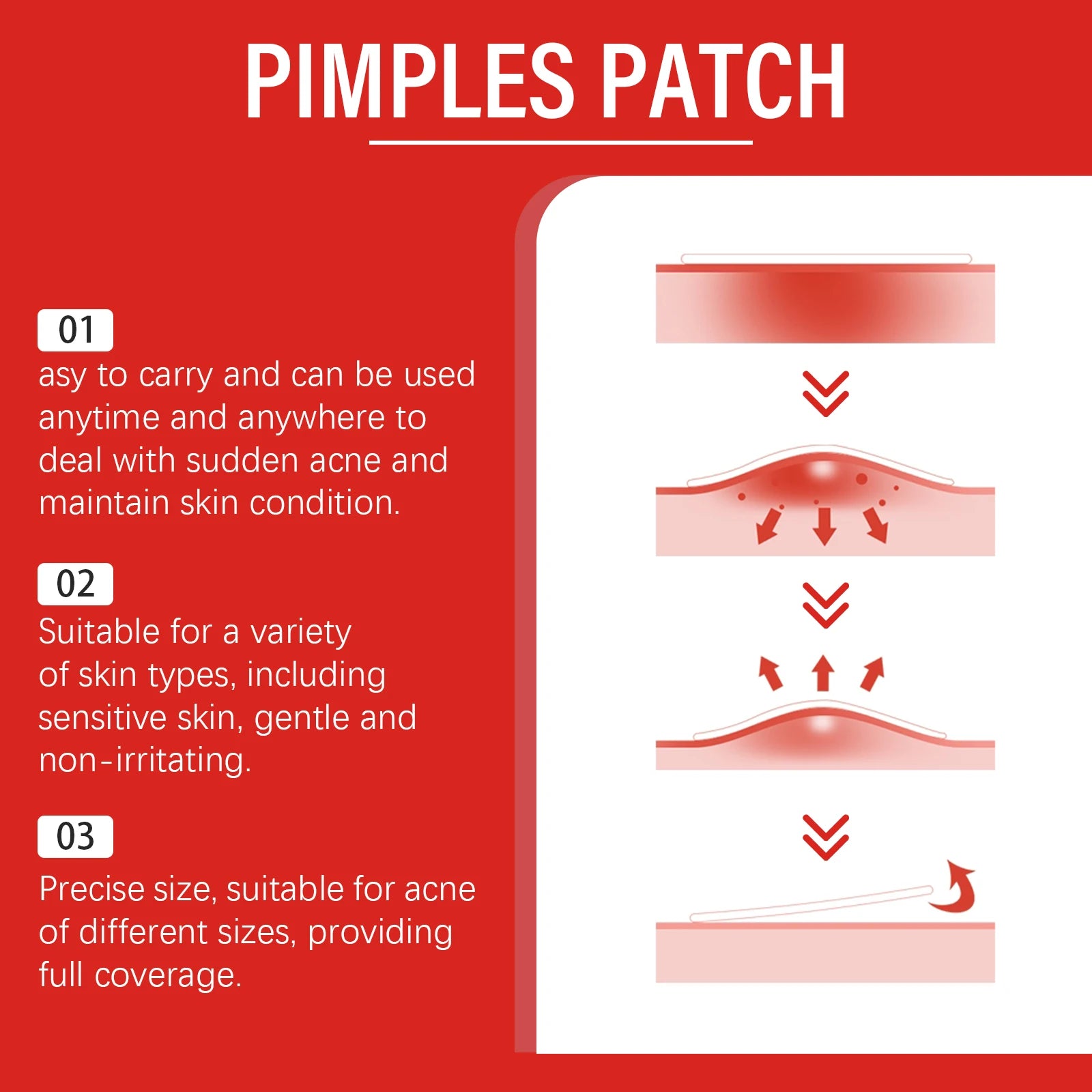 240Pcs Salicylic Acid Acne Pimple Patches Colorful Round/Heart/Flower/Star Shape Acne Removal Skin Care Stickers Covering Zits Zpaxo