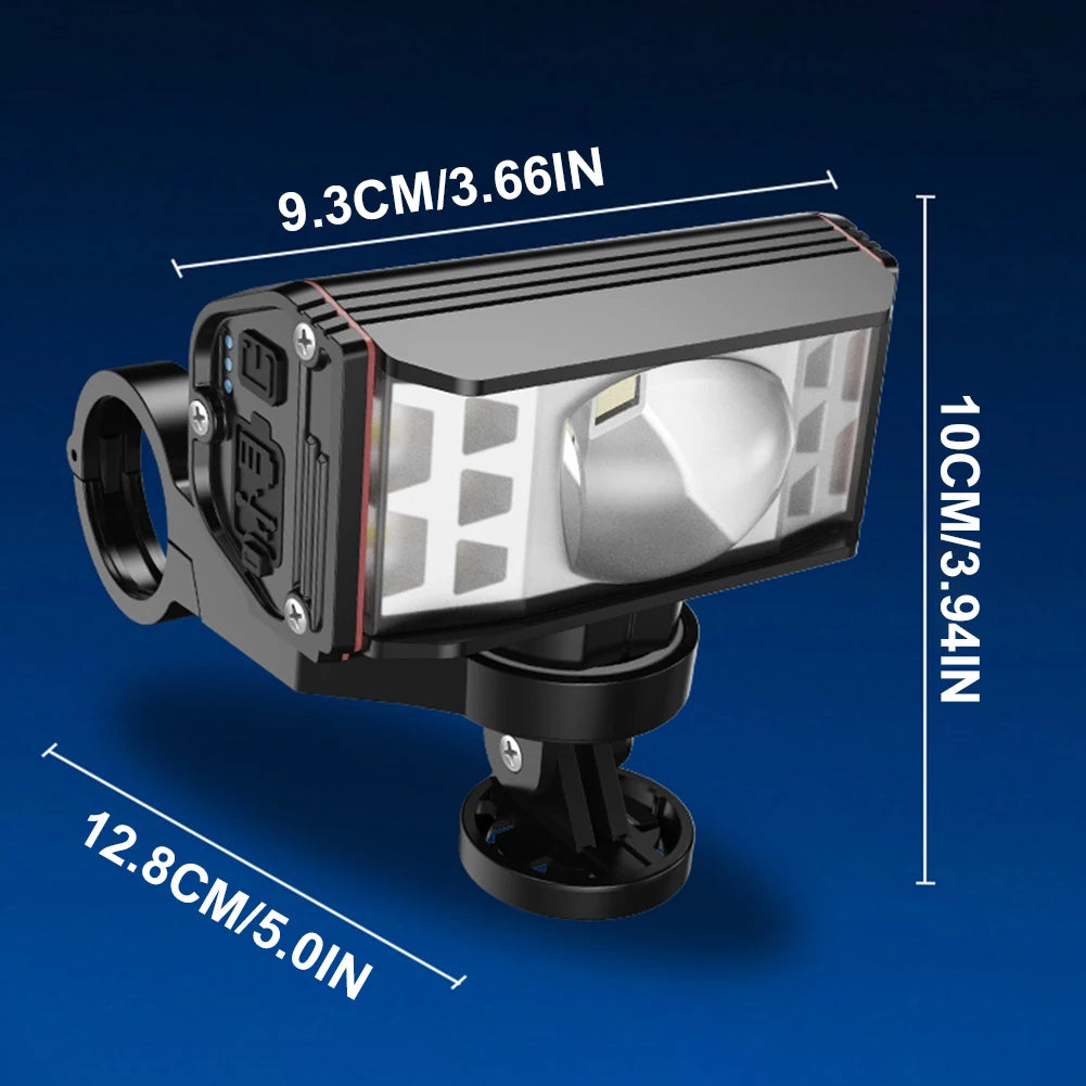 LED Bicycle Front Light USB Rechargeable Headlight 5200mAh 2600mAh