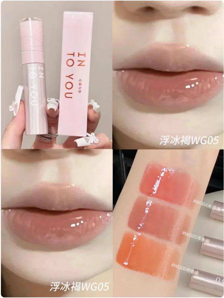 Into You Aqueous Sensation Lip Glaze Watery Tint Bare Lipstick Zpaxo WG05