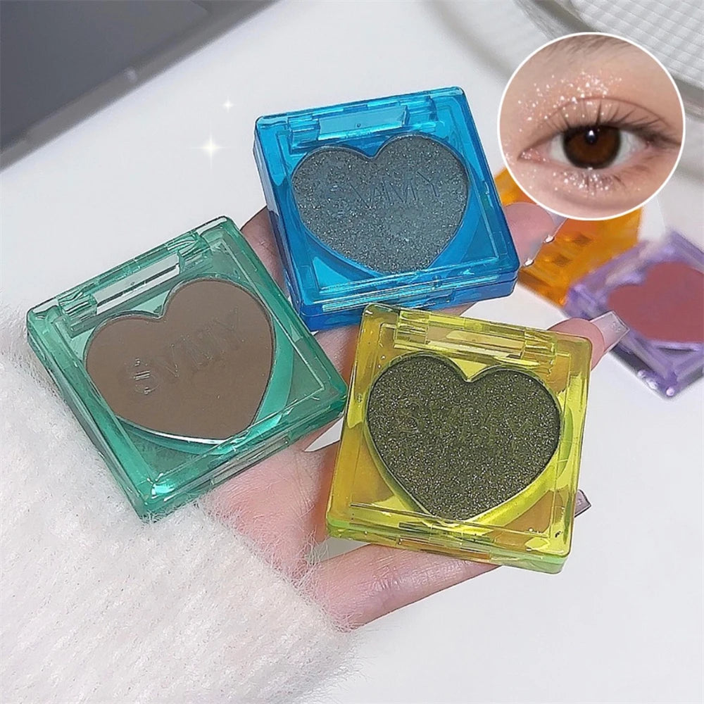 Single Color Glitter Eyeshadow Palette Pigmented Black White Shimmer Matte Brown Contour Powder Highlighter Glow Colorful Plate Zpaxo