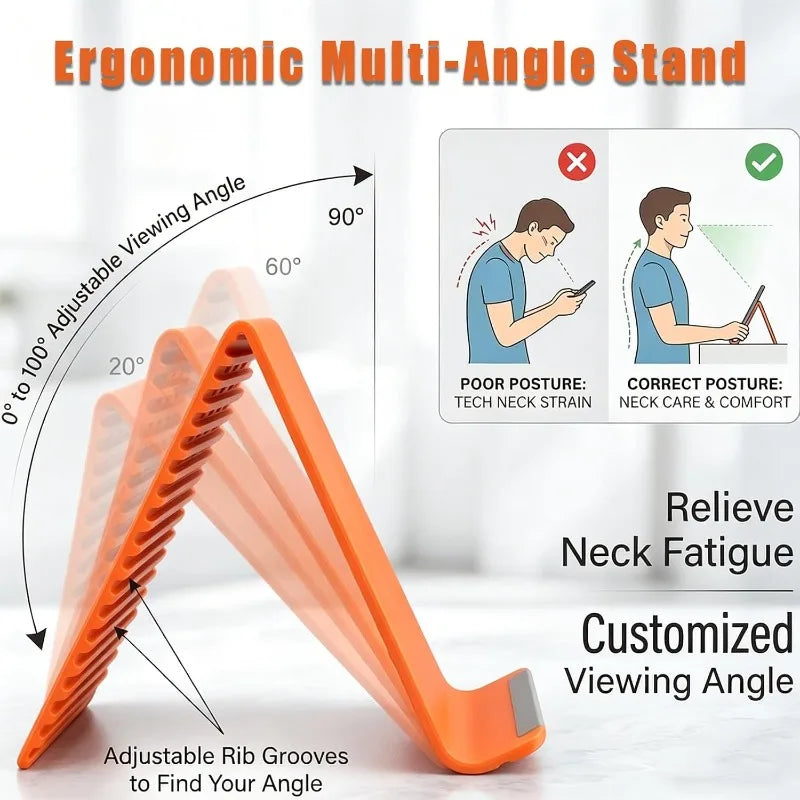 Lazy Portable Phone Screen Holder Stand Silicone Desktop Flexible Tablet Laptop Holder Any Shape Foldable Transforming Travel Zpaxo