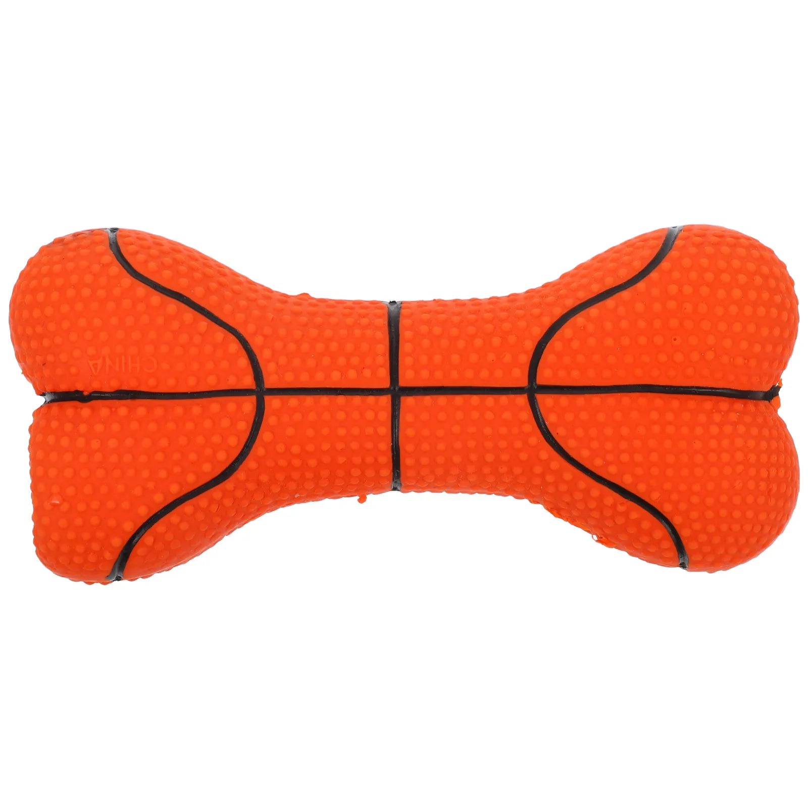 Latex Dog Chew Small Puppy Squeaky Bones Shaped Basketball