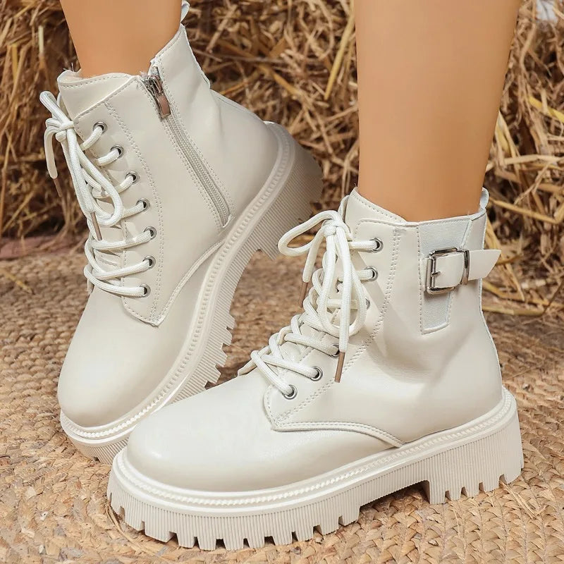 Winter Women's Solid Comfortable Anti Slip Wear-resistant Snow Boots Zpaxo