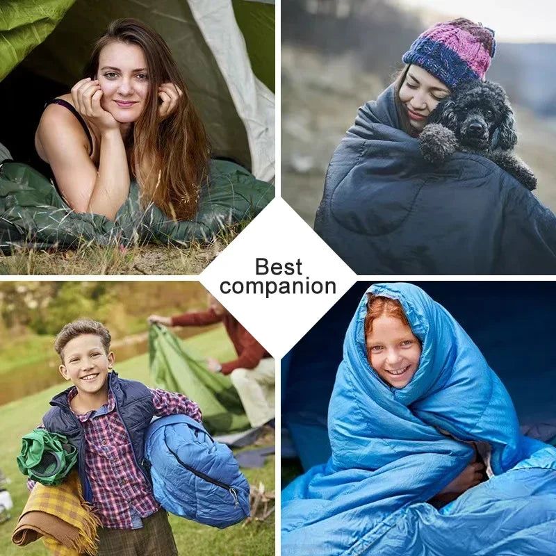 Camping Sleeping Bag Ultralight Waterproof 4 Season Warm Envelope Backpacking Sleeping Bags for Outdoor Traveling Hiking Zpaxo