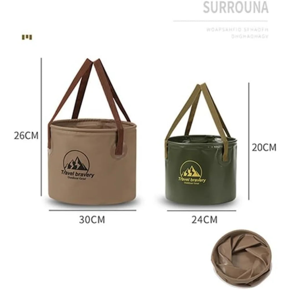 Handheld Bucket Outdoor Foldable Waterproof Sink Portable Travel Zpaxo