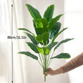 Artificial Plants Large Tropical Palm Tree Fake Banana Plants Leaves Real Touch Plastic Monstera Simulated Plant for Home Zpaxo 1pcs no plant pot 12 leaves