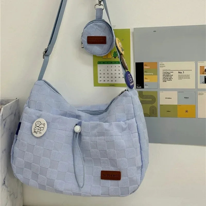 Cute Fashion Designer Handbag Harajuku College Crossbody Bag Solid