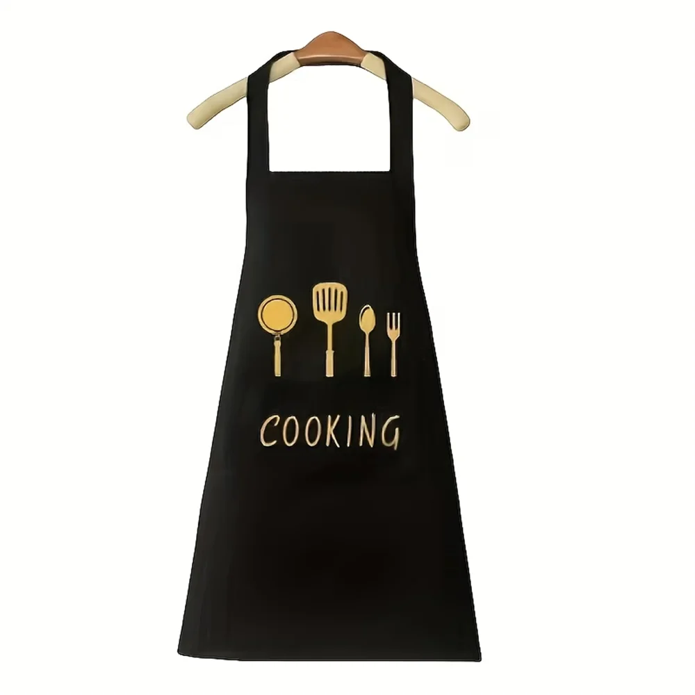 Chef Apron Cooking Utensils Pocket Adjustable Ties Heavy-duty Zpaxo black OneSize