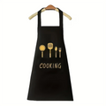 Chef Apron Cooking Utensils Pocket Adjustable Ties Heavy-duty Zpaxo black OneSize