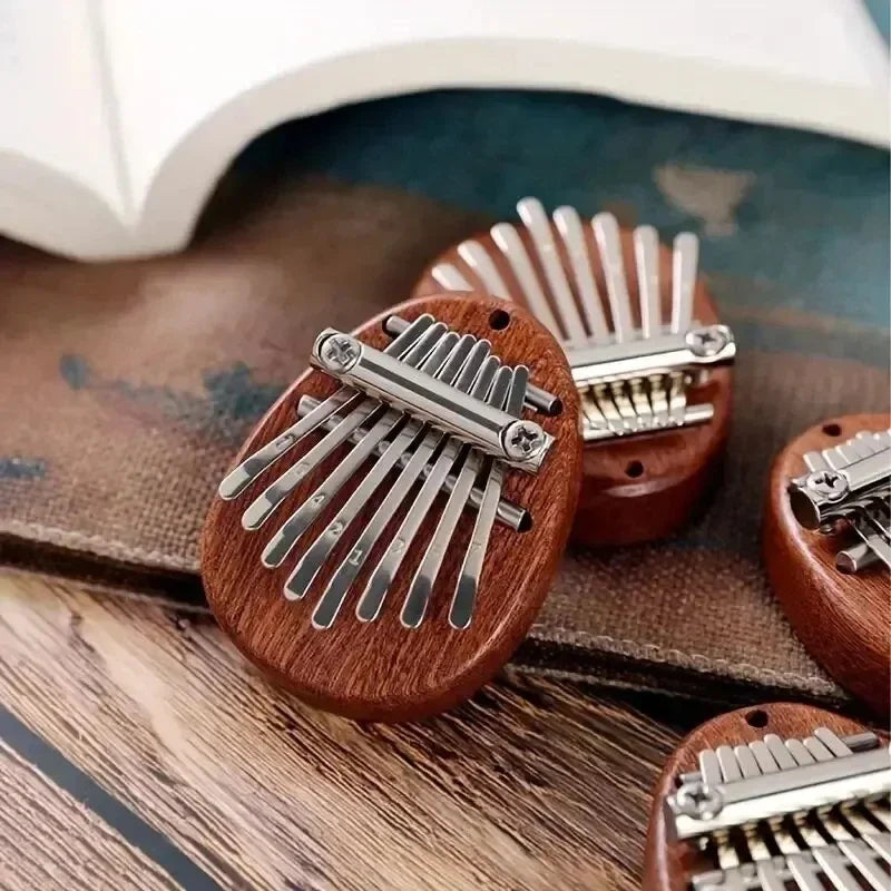 8-Key Mini Wood Kalimba Thumb Piano – Pendant Gift
