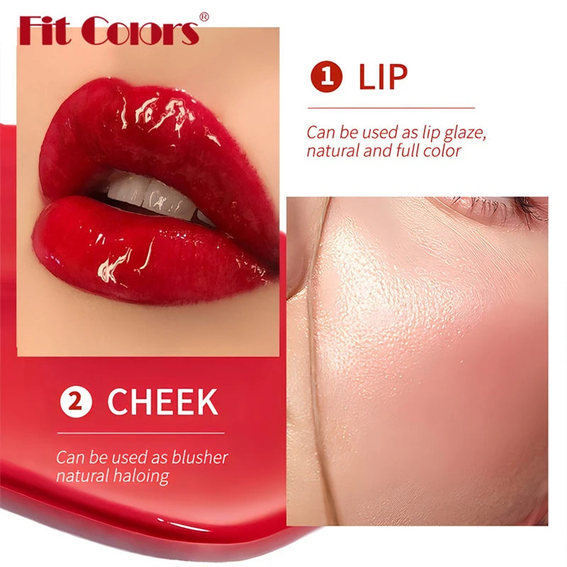 Mirror Jelly Lip Gloss Sexy Red Lip Tint Water Moisturizer Liquid LipGloss Long lasting Moisturizing Natural Lip Beauty Makeup Zpaxo
