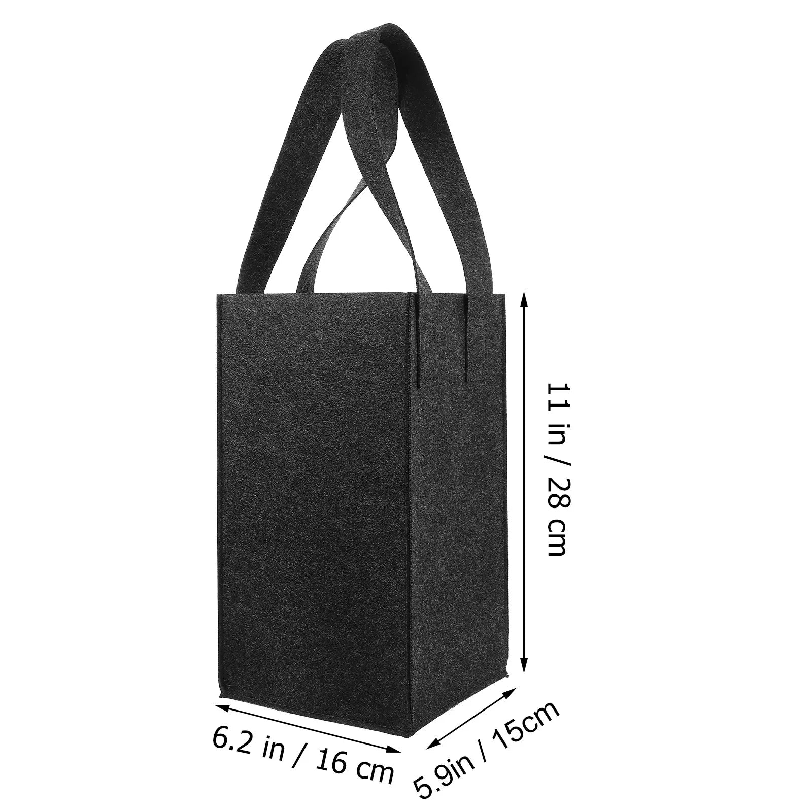 Red Wine Bag Felt Bottle Carrier Holds 4 Bottles Reusable Portable Zpaxo Black other